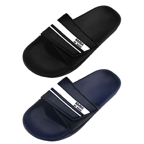 Claquettes réglables Hommes - du 39 au 44 - 2 couleurs - 12 paires